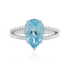 Bague en argent et Topaze bleu ciel
