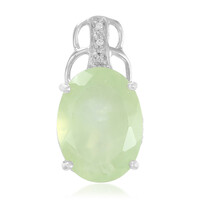 Pendentif en argent et Préhnite