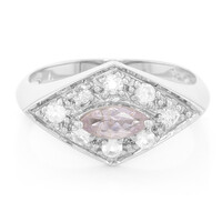 Bague en argent et Tourmaline cuprifère rose