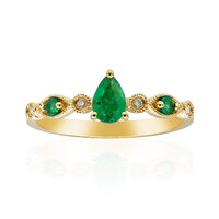 Bague en or et Emeraude de Zambie AAA (CIRARI)