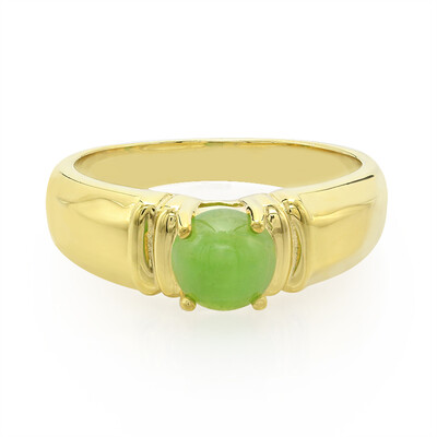 Bague pour homme en argent et Chrysoprase impériale