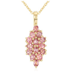 Collier en or et Saphir Padparadscha non chauffé (AMAYANI)