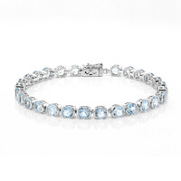 Bracelet en argent et Topaze bleu ciel