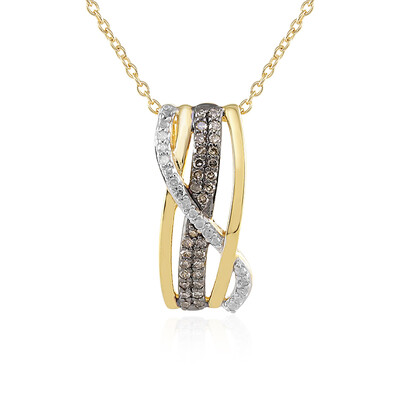 Collier en argent et Diamant champagne I3
