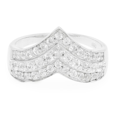 Bague en argent et Saphir blanc