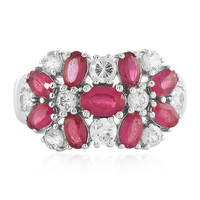 Bague en argent et Rubis de Madagascar