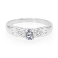 Bague en argent et Tanzanite Fancy