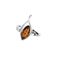 Bague en argent et Ambre baltique