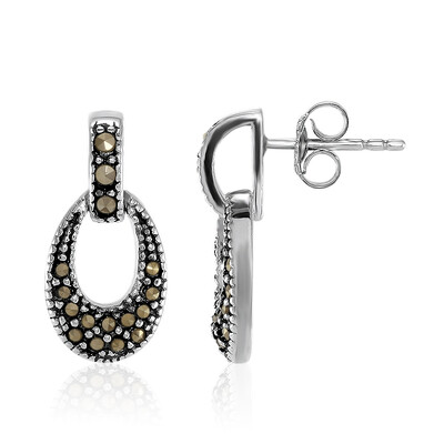 Boucles d'oreilles en argent et Marcassite