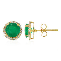 Boucles d'oreilles en or et Emeraude de Socoto