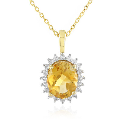Collier en argent et Citrine