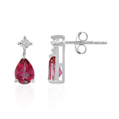 Boucles d'oreilles en argent et Topaze rose
