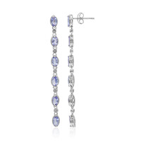 Boucles d'oreilles en argent et Tanzanite