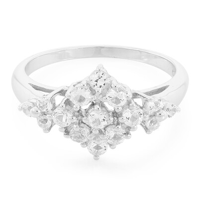 Bague en argent et Topaze blanche