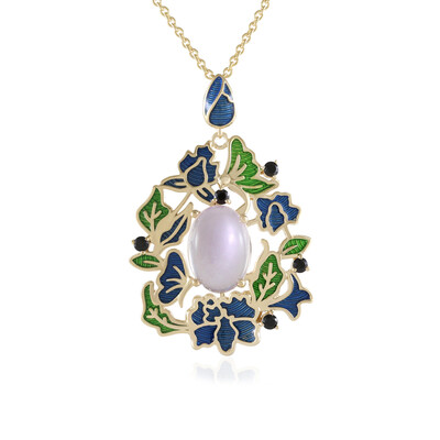 Collier en argent et Quartz rose (Adela Silber)