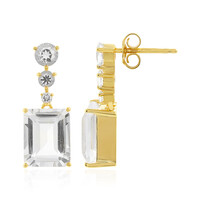 Boucles d'oreilles en argent et Quartz blanc