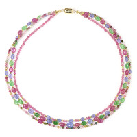 Collier en argent et Tourmaline rose du Nigéria (Adela Silber)
