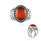 Bague en argent et Onyx rouge (Desert Chic)