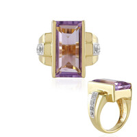 Bague en argent et Améthyste Rose de France