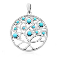 Pendentif en argent et Turquoise Sleeping Beauty (Anne Bever)