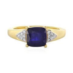 Bague en argent et Saphir bleu de Madagascar