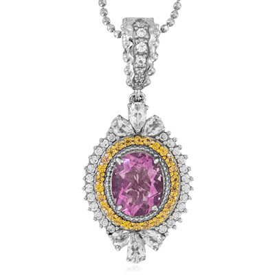 Collier en argent et Fluorite rose (Dallas Prince Designs)