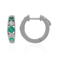 Boucles d'oreilles en or et Emeraude de Zambie AAA (CIRARI)