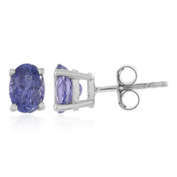 Boucles d'oreilles en argent et Tanzanite