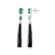 Boucles d'oreilles en argent et Onyx noir (KM by Juwelo)