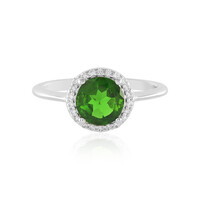Bague en argent et Diopside de Russie