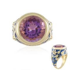 Bague en argent et Améthyste Rose de France (Adela Silber)
