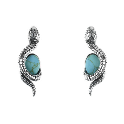 Boucles d'oreilles en argent et Turquoise (dagen)