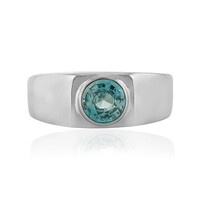 Bague en argent et Zircon bleu