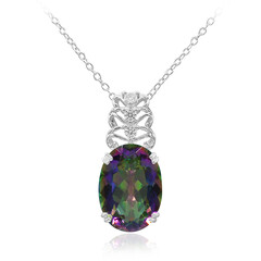 Collier en argent et Quartz mystique