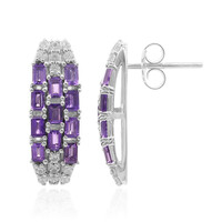 Boucles d'oreilles en argent et Améthyste (Remy Rotenier)