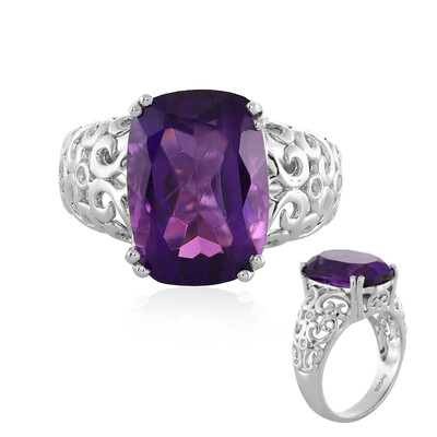 Bague en argent et Améthyste de Zambie