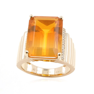 Bague en or et Opale de feu multicolore (AMAYANI)