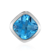 Pendentif en argent et Topaze bleu Suisse