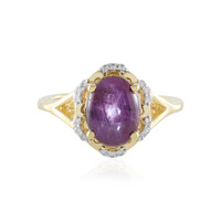 Bague en argent et Rubis étoilé