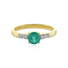 Bague en argent et Apatite bleu caraïbe