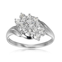 Bague en argent et Topaze blanche