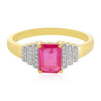 Bague en argent et Saphir rose de Madagascar