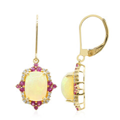 Boucles d'oreilles en or et Opale Welo AAA (CIRARI)