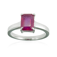Bague en argent et Rubis de Madagascar