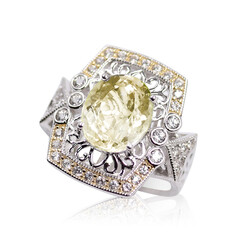 Bague en argent et Kunzite jaune canari (Dallas Prince Designs)