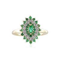 Bague en or et Emeraude de Zambie