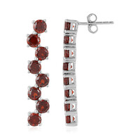 Boucles d'oreilles en argent et Grenat du Mozambique