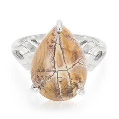 Bague en argent et Jaspe dendritique de Sonora