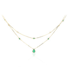 Collier en or et Emeraude de Zambie AAA (CIRARI)