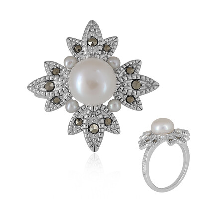 Bague en argent et Perle de culture d'eau douce